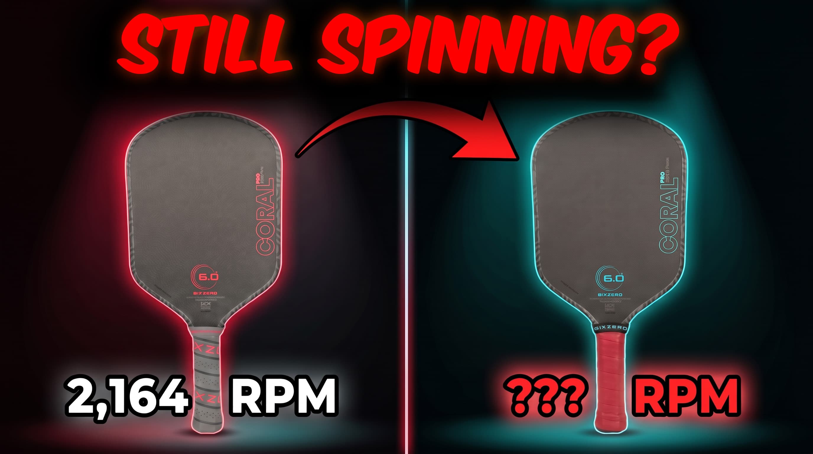 Brand-new and 4-month-old Six Zero Coral Pro paddles side by side under the headline Still Spinning?
