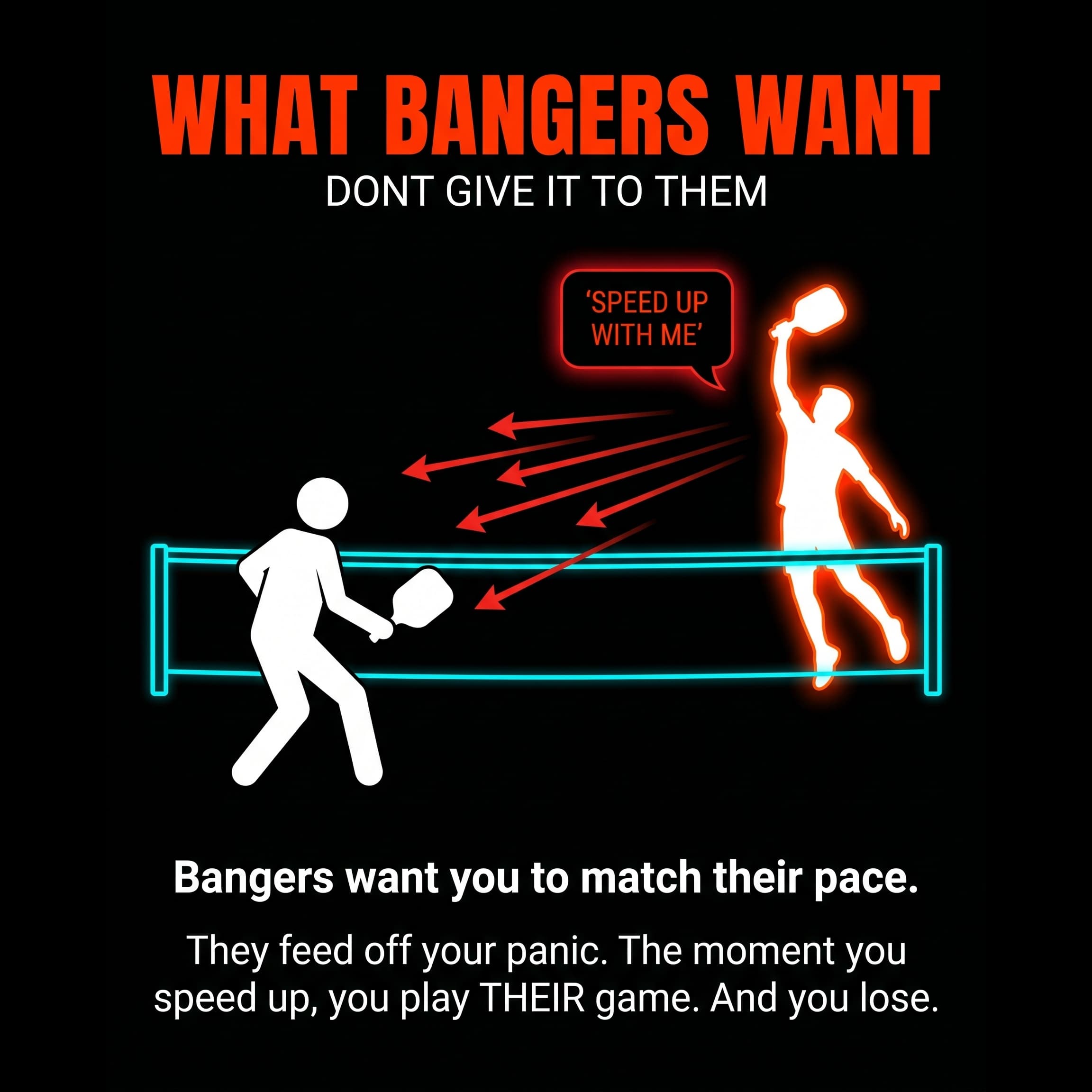 Don't take the bait - never match a banger's pace