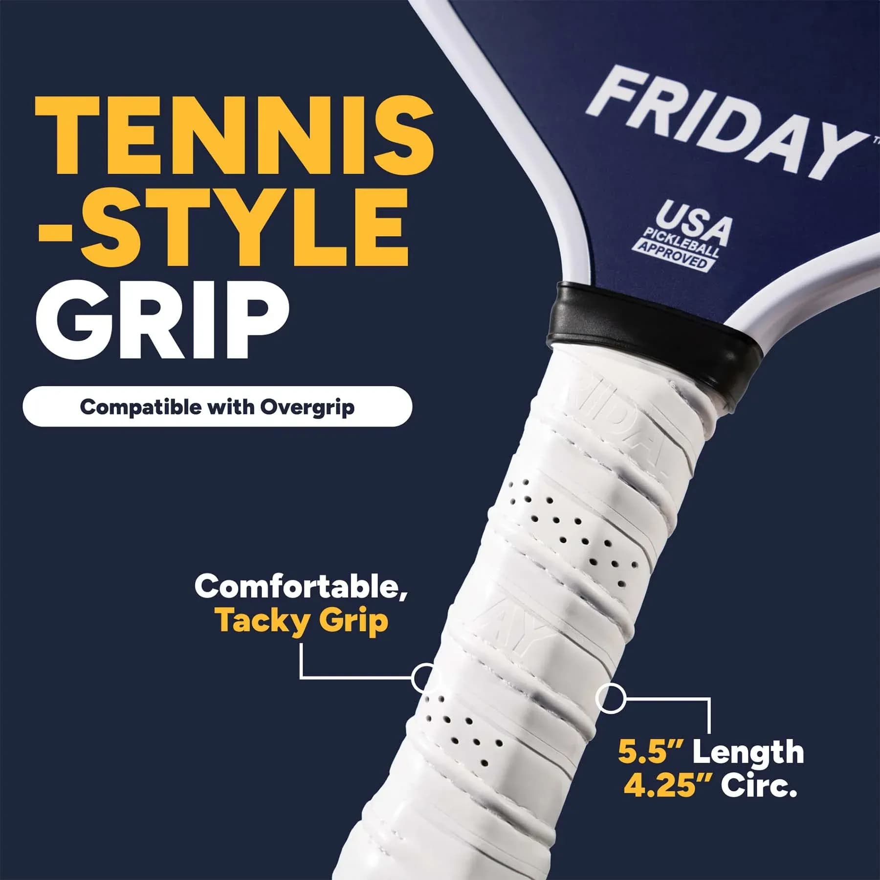 Close-up of the Friday Original comfort grip and handle wrap