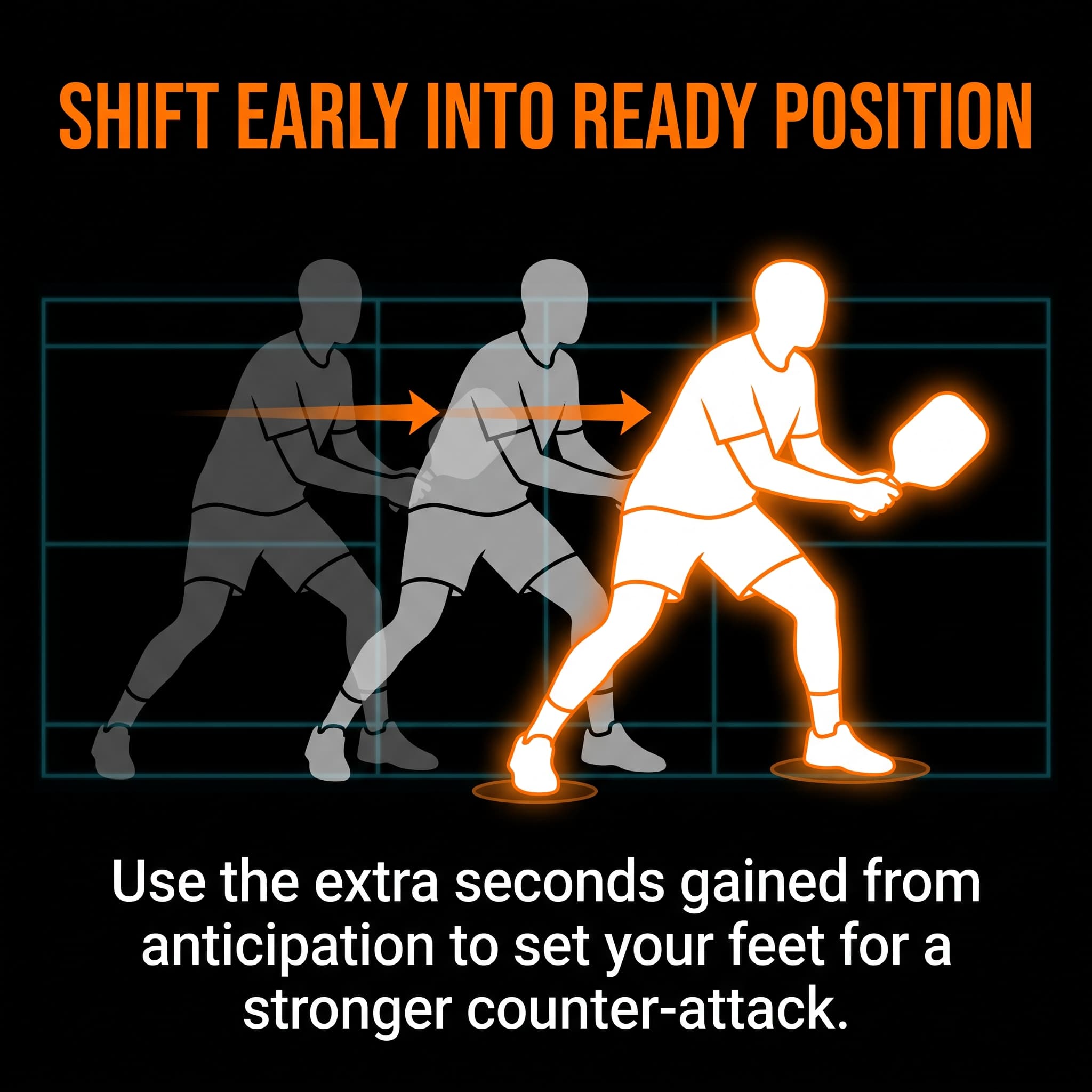 Shift early into ready position - set your feet for a stronger counter