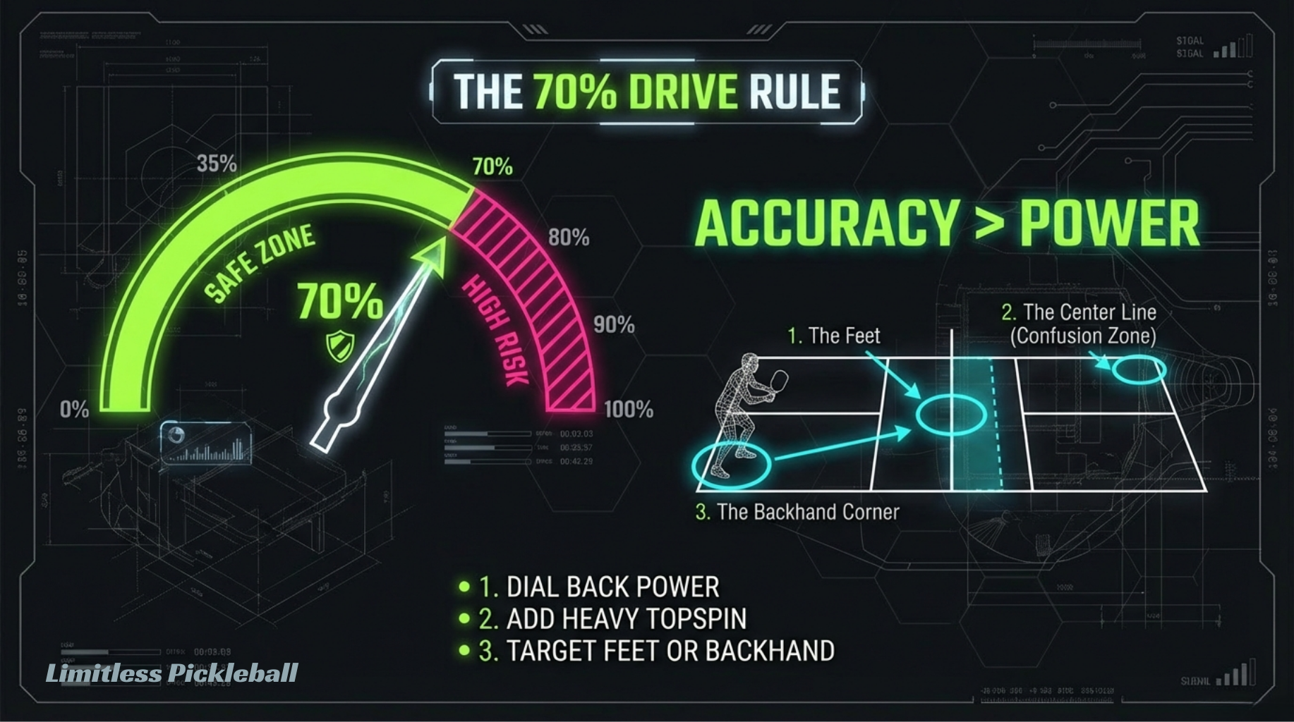 70%
 power gauge and target zones